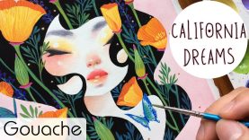 California Dreams Gouache Painting Bao Pham