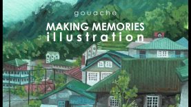 Gouache Illustration Making Memories