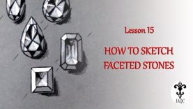 How to sketch faceted stones Lesson 15