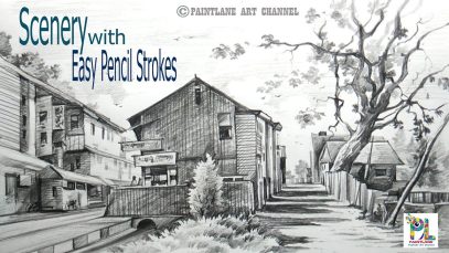 Learn Street Scenery Shading with Easy Pencil Strokes Drawing and Sketching