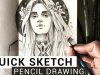 PENCIL SKETCH speed drawing pencil illustration