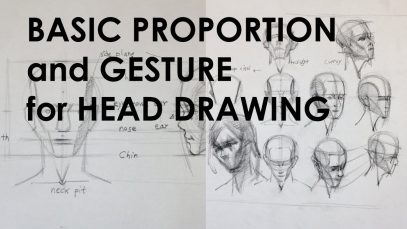 Basic Proportion and Gesture for Head Drawing