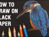 How to Draw with Colored Pencils on Black Paper TIPS and WALKTHROUGH