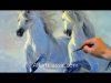 Painting Horses Running in Deep Snow Entire Painting Process