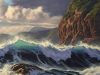 Painting a seascape time lapse video