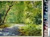 Watercolor Landscape Painting The Forest Stream