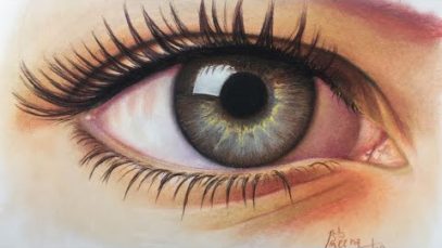 072 EYE DRAWING WITH COLOUR PENCIL REAL TIME
