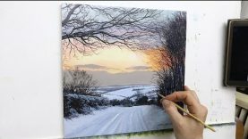 54 How To Paint a Winter Landscape Oil Painting Tutorial