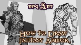 How To Draw Fantasy armor RPG Art Pathfinder and Dnd