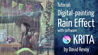 Rain Effect Krita digital painting tutorial