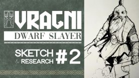 SKETCH amp RESEARCH 2 Vragni Dwarf Slayer illustration sketch draw and ink warhammer