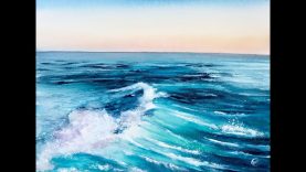 Sea Water in Watercolors Painting Tutorial