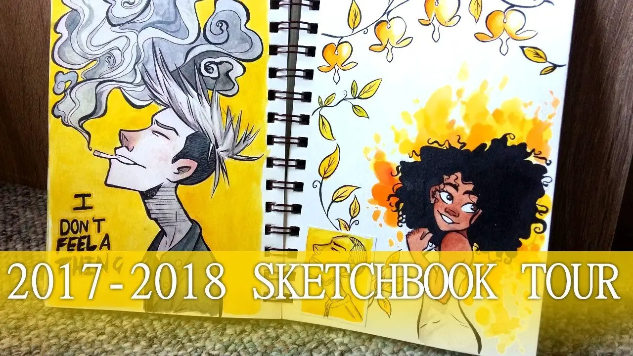 My First Gouache Sketchbook Tour 