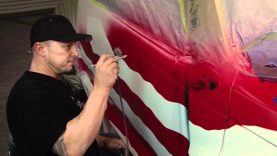How to Airbrush an American Flag on a vehicle w Ryno