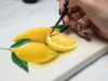 How to draw Lemons training Acrylic painting Homemade Illustration