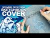 MISTAKES WERE MADE Blue Toned Sketchbook Cover Art Alphonse Mucha Inspired Walkthrough