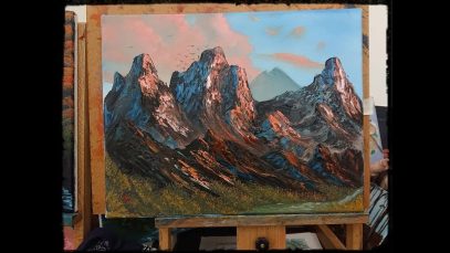 Red Rocky Mountain Wet on Wet Full Painting Tutorial