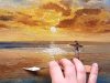 Surfer Sunset How to Oil Painting Palette Knife Brush Beach Ocean Waves Dusan