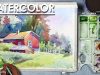 Beautiful Watercolor House Landscape Painting step by step