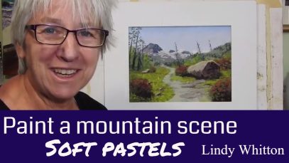 How to paint a mountain scene in soft pastels