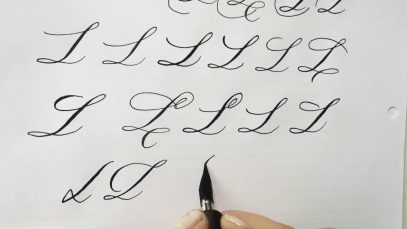 Modern calligraphy letter quotLquot