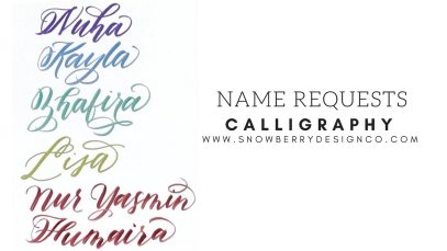 Name Requests MODERN CALLIGRAPHY