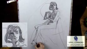 20 minute life drawing sketch timelapsed