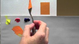 Colour mixing basics Acrylic painting technique to match a colour