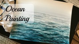 Ocean Painting Time Lapse Watercolor Painting Tutorial