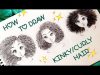 How to Draw KINKYCURLY Hair Textures 4a4b4c ♡ Christina Lorre39