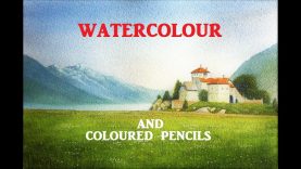 How to Paint Watercolour Landscapes Mountains Buildings Grass Textures