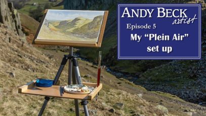 Plein Air watercolour painting set up with Andy Beck