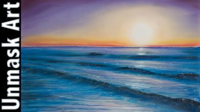 Sunset Seascape Soft Pastel Drawing Time Lapse
