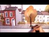 Watercolor Illustration quotlittle housesquot speed painting art by Iraville