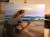 Awakening Sunrise over the Ocean painting by Eva Volf