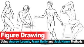 Figure Drawing no.14 Using Andrew Loomis Frank Reilly and Jack Hamm Methods