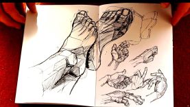 Hands and Feet Life Drawing Sketchbook Flip Through 2016