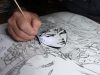 Inking Wonder Woman with a brush DC Comics