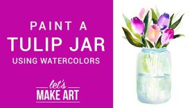 Tulip Jar Watercolor Painting Tutorial with Sarah Cray