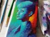 Venetia portrait painting on wood. BookOfFaces