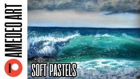 Waves in soft pastels Seascape Kate Amedeo