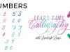 How to Write the Numbers in Faux Calligraphy