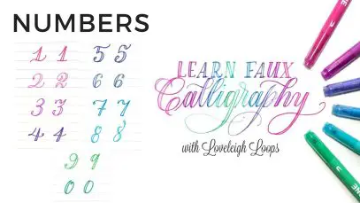 How to Write the Numbers in Faux Calligraphy