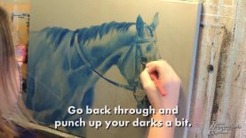 Painting a horse in oil part 1 Underpainting SP Tutorial