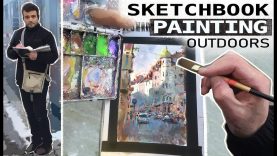 Sketchbook Painting Outdoors My Process