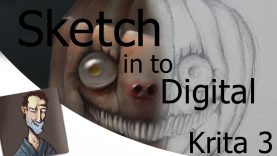 How to Turn Pencil Sketch in to Digital Painting in Krita 3