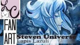 Lapis Lazuli Steven Universe Fan Art Winsor amp Newton Watercolor Illustration