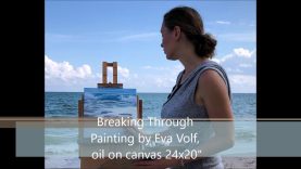 Painting Ocean Waves in Oil Breaking Through