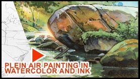 Plein Air Watercolor and Ink Painting Tutorial