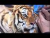 Tiger and Skulls Air Brush Hyperrealistic Painting Bicman